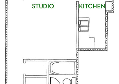 Virginia Mae studio unit 105 + 205 + 305 floor plan